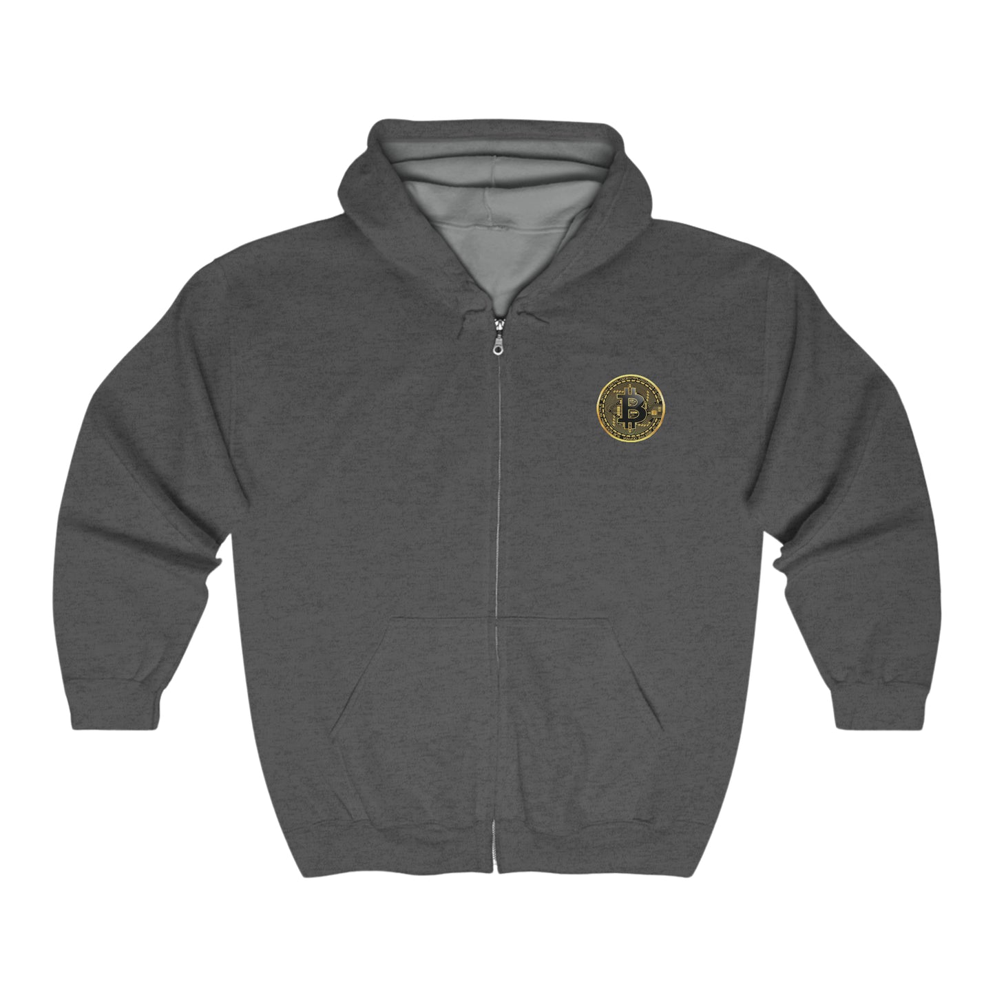 Bitcoin (BTC) Full Zip Hooded Sweatshirt