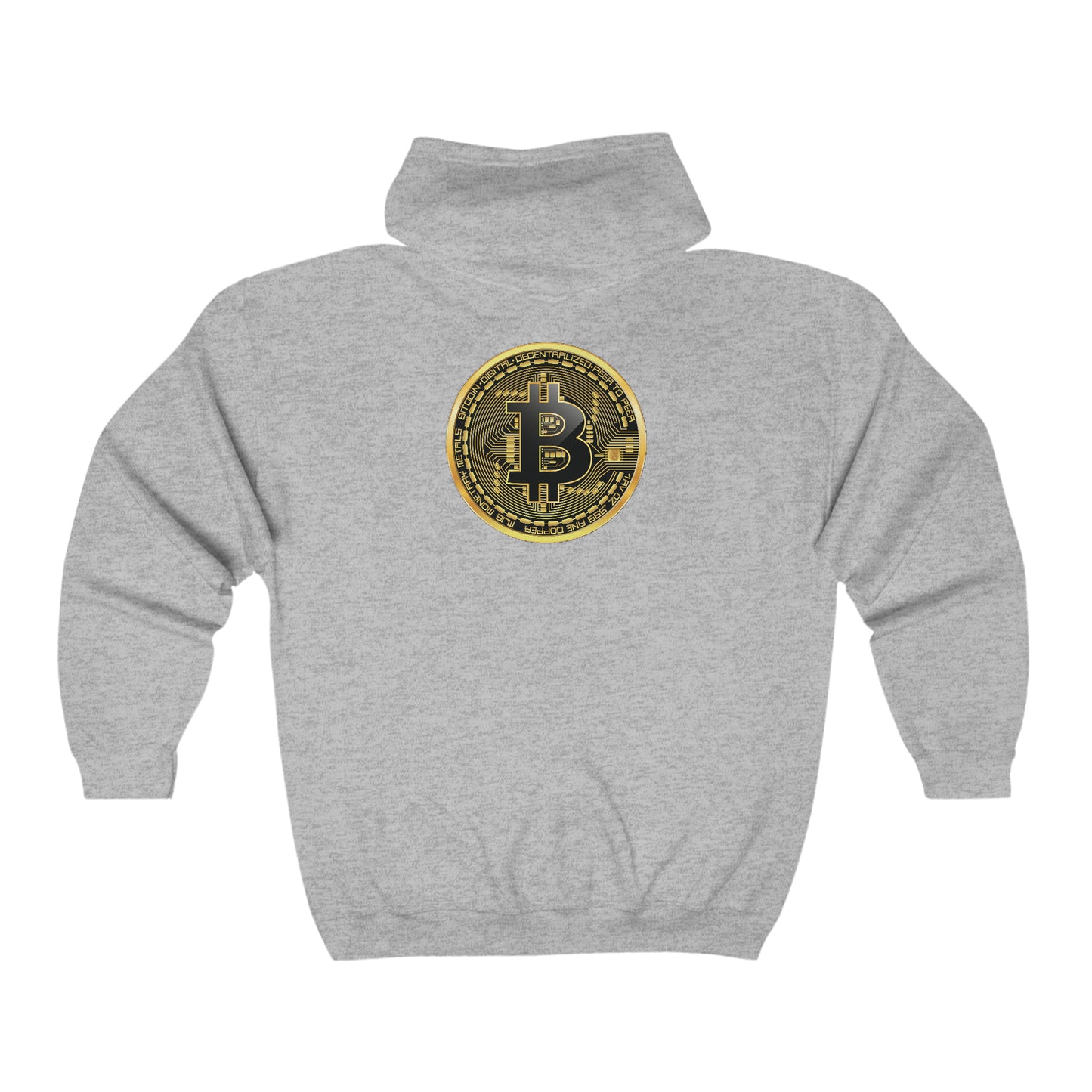 Bitcoin (BTC) Full Zip Hooded Sweatshirt