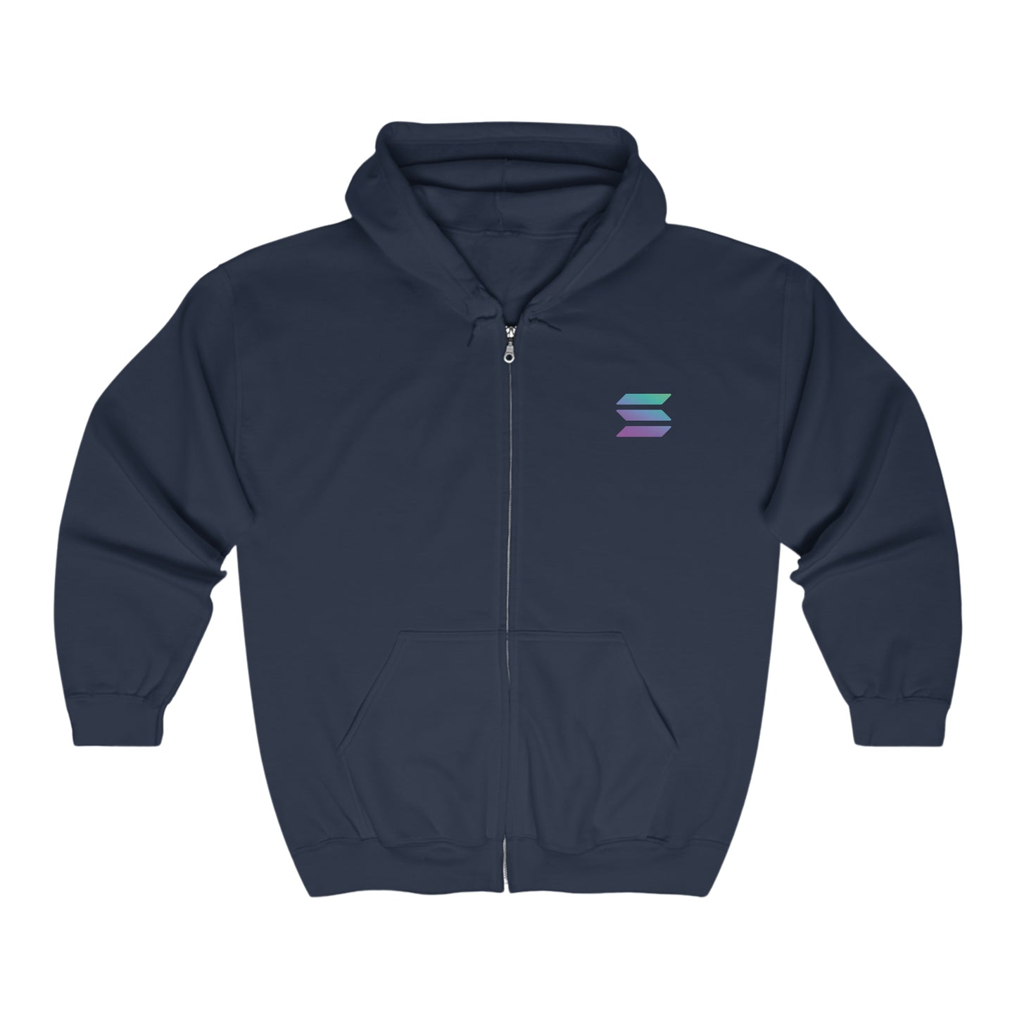 Solana (SOL) Full Zip Hooded Sweatshirt