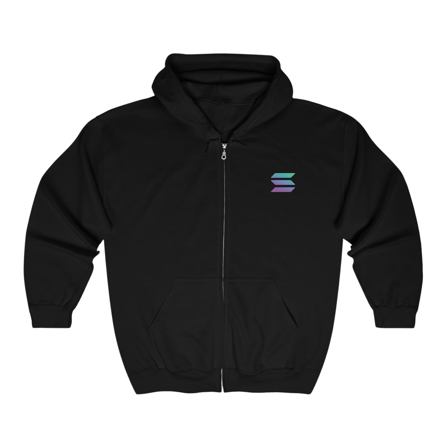 Solana (SOL) Full Zip Hooded Sweatshirt