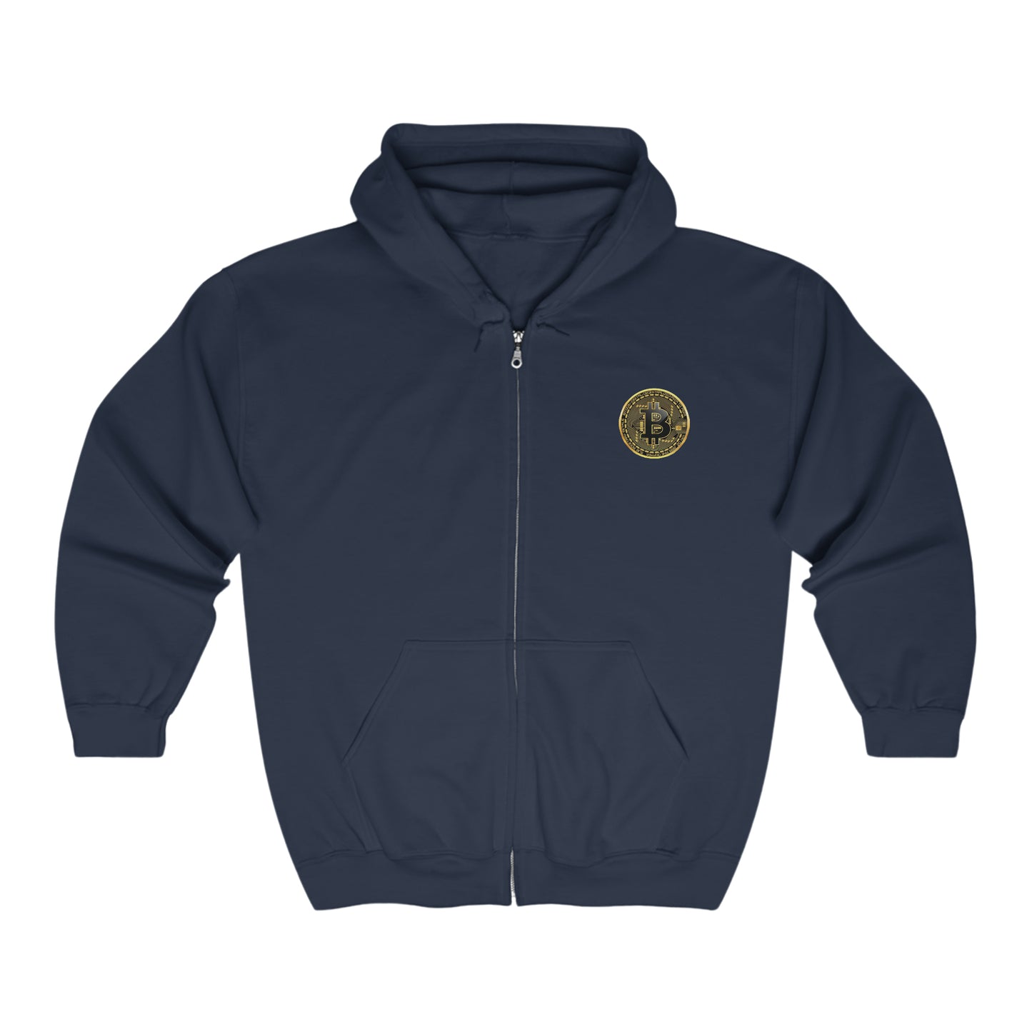 Bitcoin (BTC) Full Zip Hooded Sweatshirt