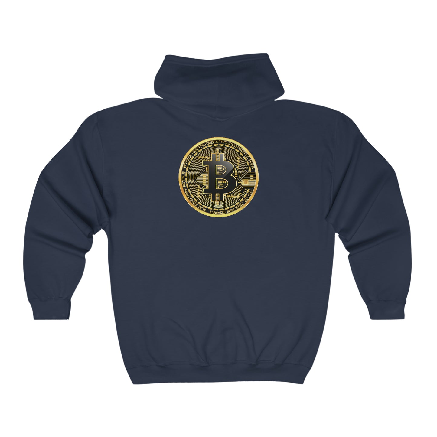 Bitcoin (BTC) Full Zip Hooded Sweatshirt