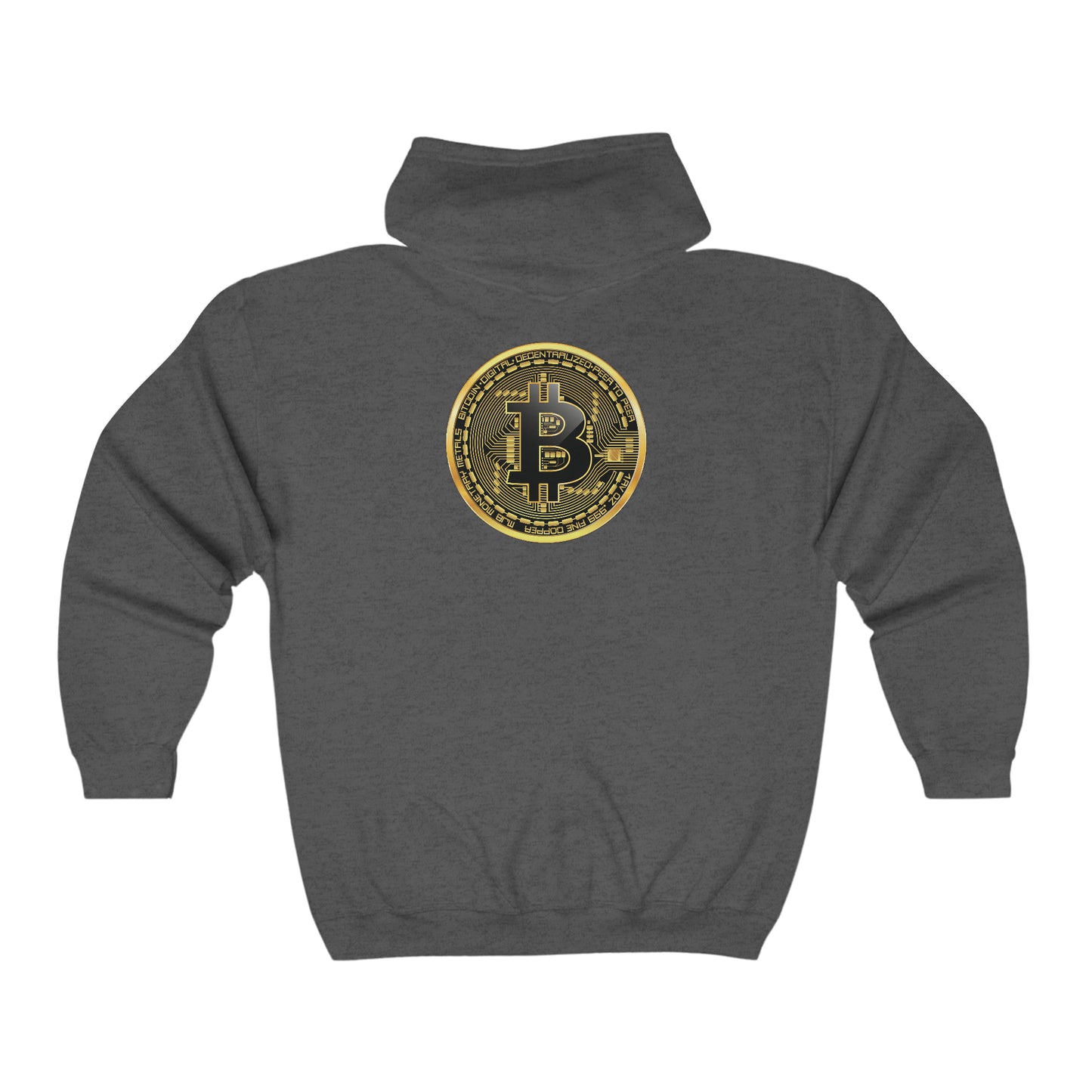 Bitcoin (BTC) Full Zip Hooded Sweatshirt