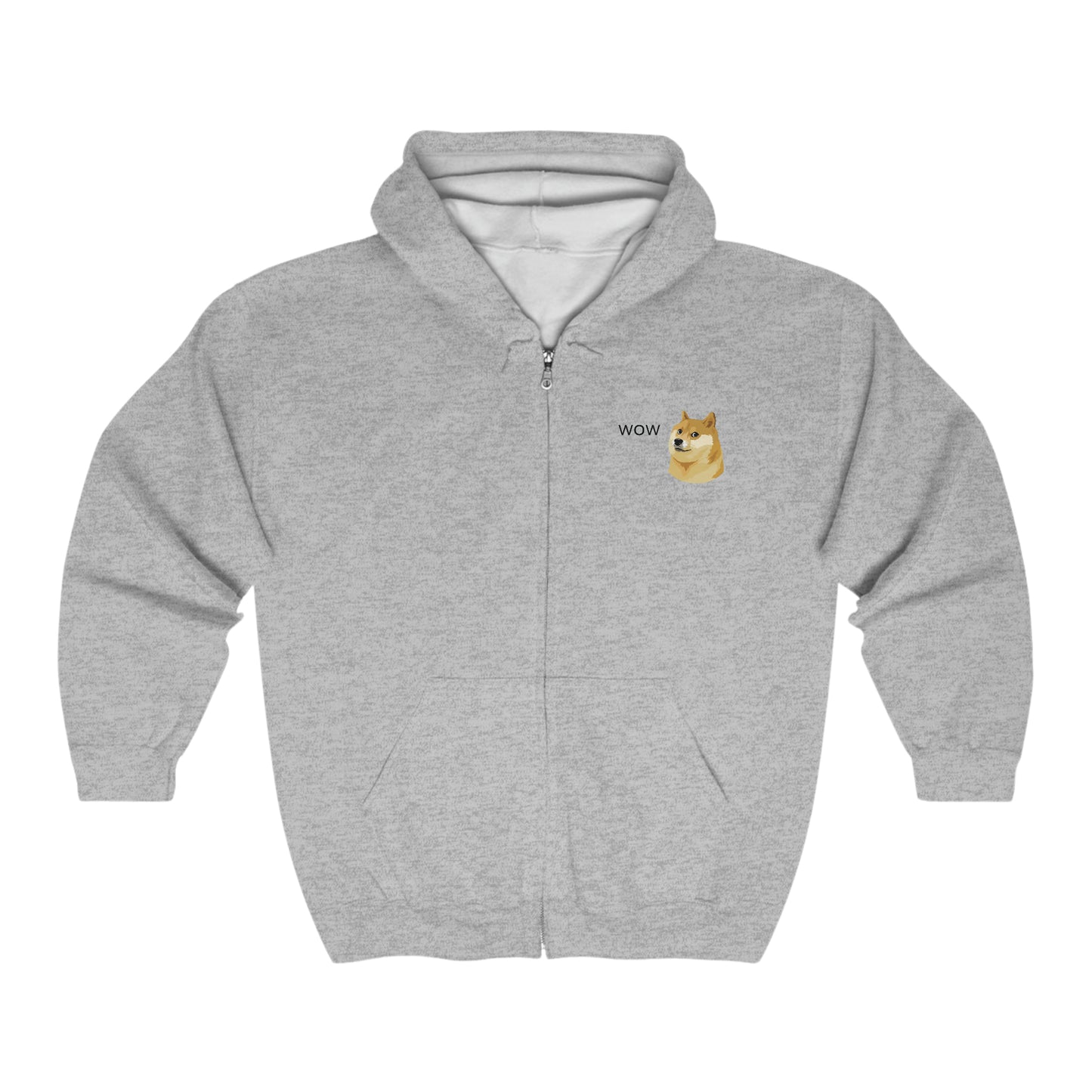 Dogecoin (DOGE) Full Zip Hooded Sweatshirt